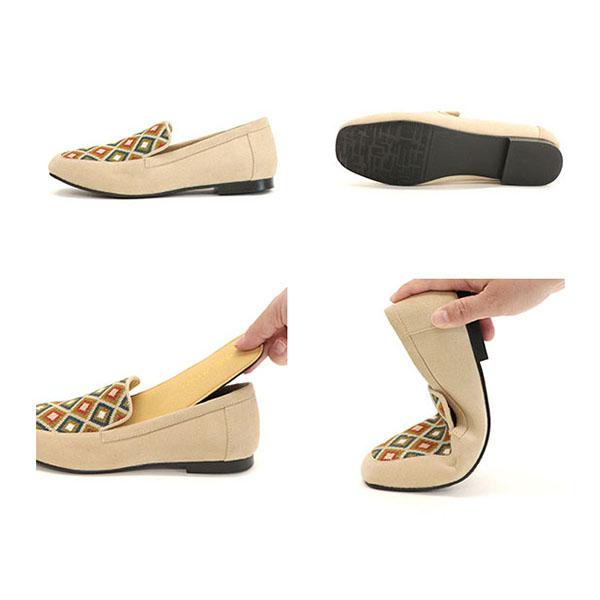 レディース ローファー  3E幅 ゆったり ニット 幅広 甲高 外反母趾 内反小趾 歩きやすい カラフル レトロ クロールバリエ No.451230 セール ※交換返品不可 | COULEUR VARIE | 10