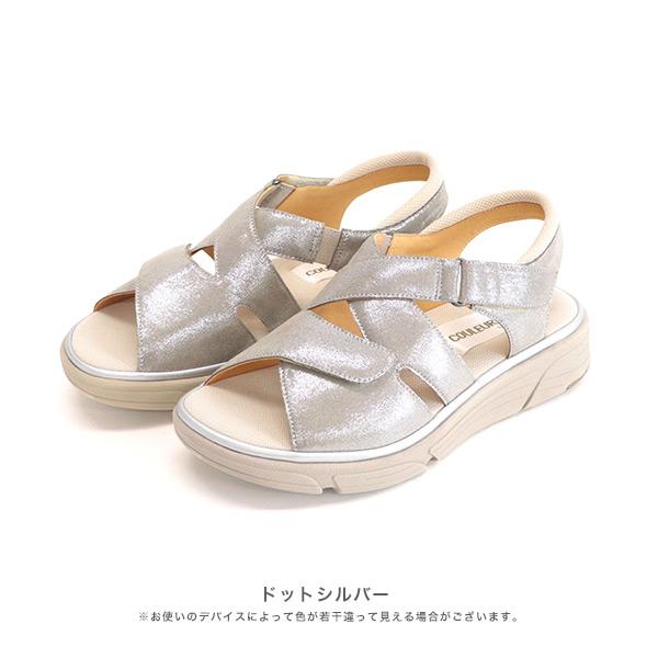 サンダル 軽量 クロスベルト 3E ゆったり 歩きやすい 楽 幅広 甲高 外反母趾 内反小趾 21.5cm 25cm 素足 ローヒール 痛くない 旅行 クロールバリエ No.474233 | COULEUR VARIE | 04