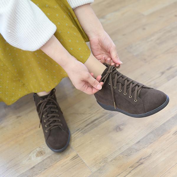 スニーカー  ハイカット レディース 3E 幅広 甲高 外反母趾 ファスナー 痛くない 柔らかい 旅行 No.474283c クロールバリエ セール ※交換返品不可 | COULEUR VARIE | 08