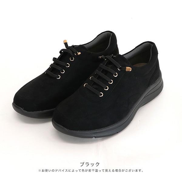 スニーカー レディース ゴム紐 レースアップ 甲高 幅広 外反母趾 3E ゆったり 洗える 疲れにくい 痛くない クロールバリエ No.474286 セール ※交換返品不可 | COULEUR VARIE | 12