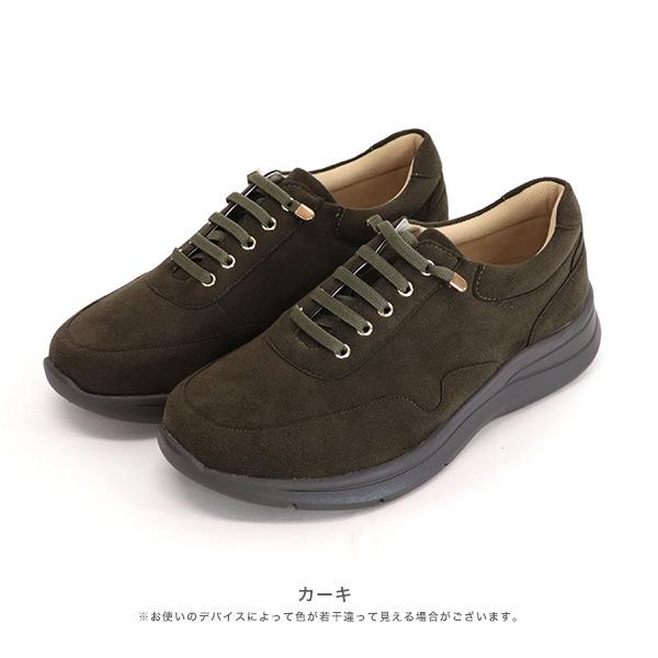 スニーカー レディース ゴム紐 レースアップ 甲高 幅広 外反母趾 3E ゆったり 洗える 疲れにくい 痛くない クロールバリエ No.474286 セール ※交換返品不可 | COULEUR VARIE | 13