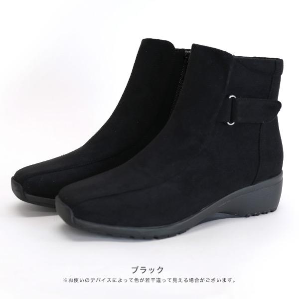 ショートブーツ ベルト 軽量 3E 3e 幅広 甲高 外反母趾 洗える レディース 靴 シューズ シンプル 旅行 カジュアル 疲れにくい 楽 クロールバリエ No.474287A | COULEUR VARIE | 13