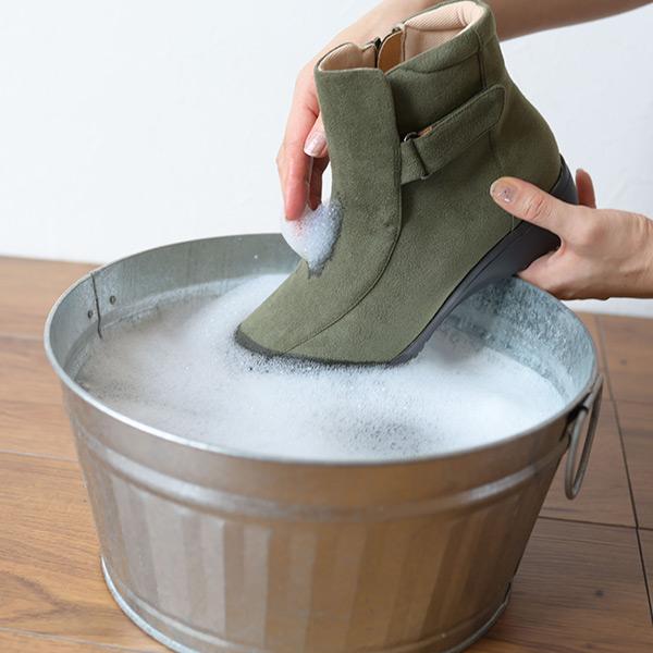 ショートブーツ ベルト 軽量 3E 3e 幅広 甲高 外反母趾 洗える レディース 靴 シューズ シンプル 旅行 カジュアル 疲れにくい 楽 クロールバリエ No.474287A | COULEUR VARIE | 09