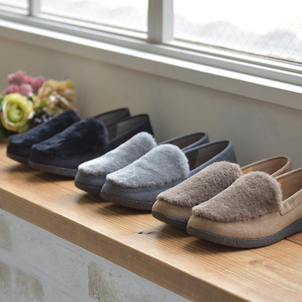 モカシン ファー レディース  旅行 靴 痛くない 洗える ぺたんこ フラットシューズ シンプル 柔らかい クロールバリエ No.474288 セール ※交換返品不可 | COULEUR VARIE | 05