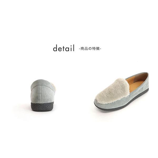 モカシン ファー レディース  旅行 靴 痛くない 洗える ぺたんこ フラットシューズ シンプル 柔らかい クロールバリエ No.474288 セール ※交換返品不可 | COULEUR VARIE | 09