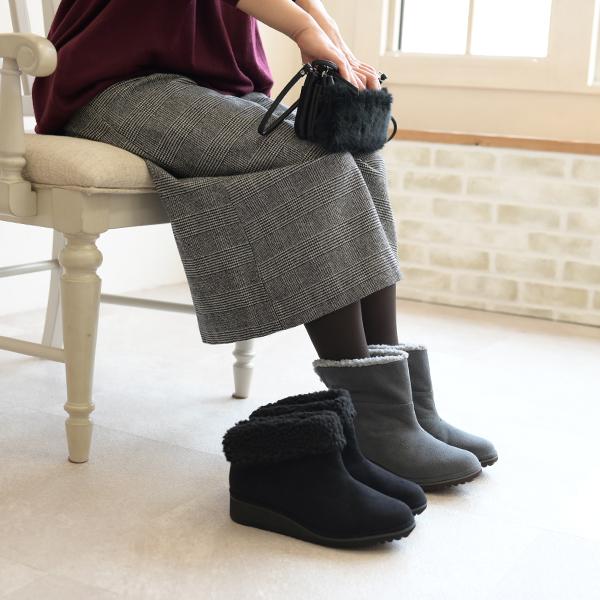 ショートブーツ レディース 軽量  幅広 甲高 3E 外反母趾 内反小趾 2WAY 内ボア 軽い 歩きやすい クロールバリエ No.474289 セール ※交換返品不可 | COULEUR VARIE | 02