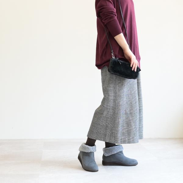 ショートブーツ レディース 軽量  幅広 甲高 3E 外反母趾 内反小趾 2WAY 内ボア 軽い 歩きやすい クロールバリエ No.474289 セール ※交換返品不可 | COULEUR VARIE | 04