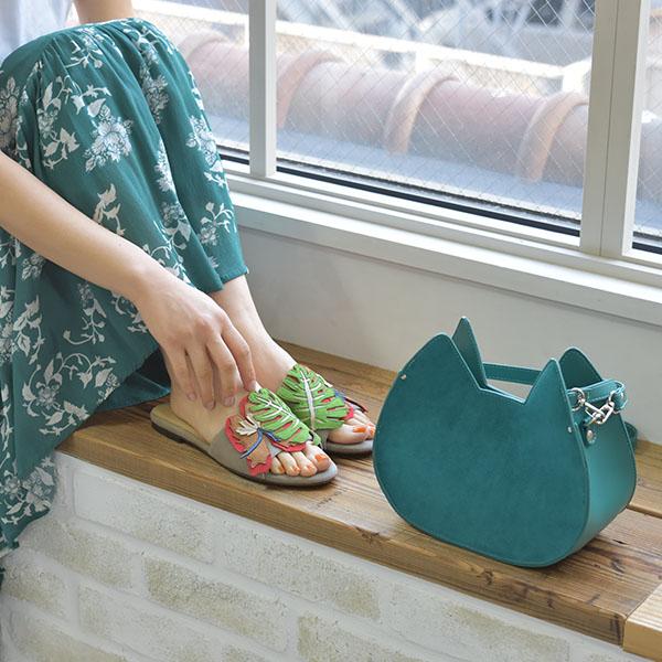 猫ショルダーバッグ ネコ ミニハンドバッグ お出かけに便利なマチ幅たっぷりミニバッグ ハンドバッグ ミニバッグ レディース 財布 携帯 クロールバリエ No.4761 | COULEUR VARIE | 02