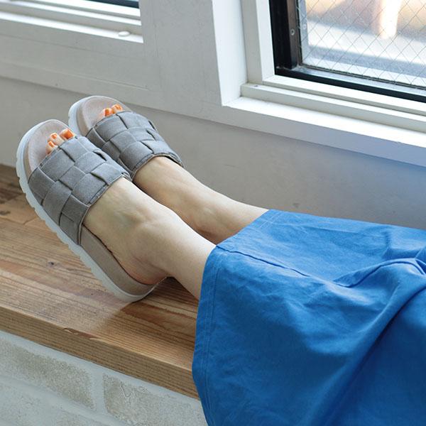 【洗える靴】厚底ミュール サンダル メッシュ レディース 厚底 柔らか クッション フットベッド 優しい  旅行 靴 クロールバリエ No.478231※返品・交換不可 | COULEUR VARIE | 02