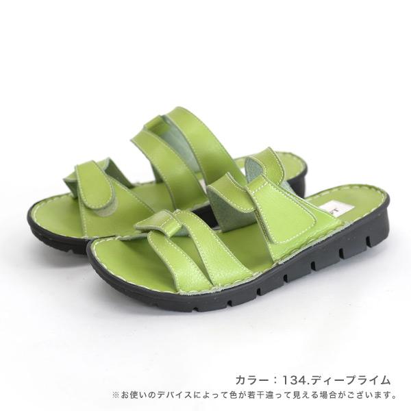 ベルトサンダル レディース ぺたんこ 3e幅 3E 幅広 甲高 外反母趾 内反小趾 女性用 大きいサイズ カジュアル バスクラフト No.478830 セール ※交換返品不可 | COULEUR VARIE | 17