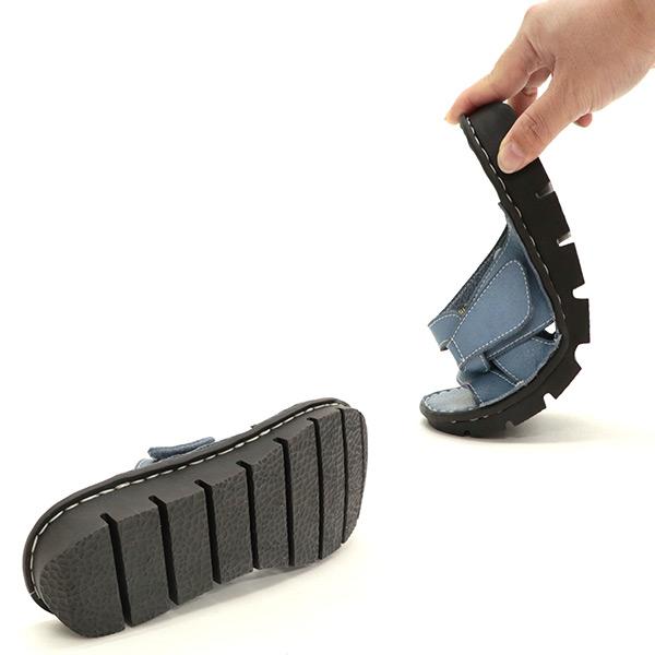 ベルトサンダル レディース ぺたんこ 3e幅 3E 幅広 甲高 外反母趾 内反小趾 女性用 大きいサイズ カジュアル バスクラフト No.478830 セール ※交換返品不可 | COULEUR VARIE | 07