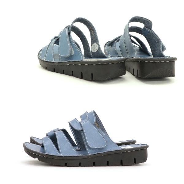 ベルトサンダル レディース ぺたんこ 3e幅 3E 幅広 甲高 外反母趾 内反小趾 女性用 大きいサイズ カジュアル バスクラフト No.478830 セール ※交換返品不可 | COULEUR VARIE | 08