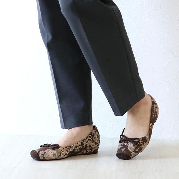 COULEUR VARIE スクエアトゥ バレエシューズ パンプス 痛くない