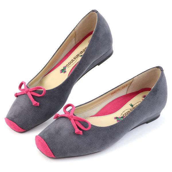 COULEUR VARIE（クロールバリエ） スクエアトゥ バレエシューズ