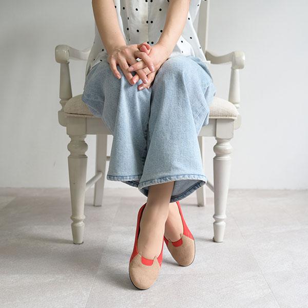 パンプス フラット ラウンドトゥ バレエシューズ ネコ 猫 3e 柔らかい 楽 疲れない クロールバリエ No.544230 セール ※交換返品不可 | COULEUR VARIE | 04