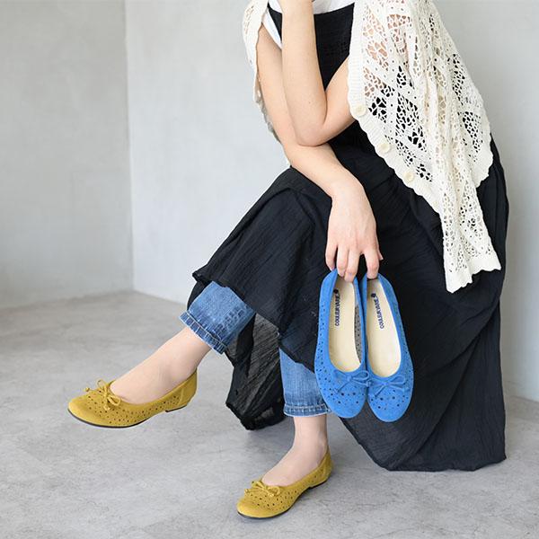 パンプス リボン 星 月 痛くない 幅広 ローヒール レディース 洗える 外反母趾 クロールバリエ No.544231 SALE セール 交換返品不可 | COULEUR VARIE | 04