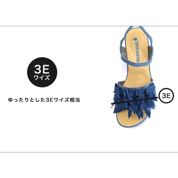 サンダル レディース  リボン 痛くない 3e幅 幅広 甲高 甲深 外反母趾 ウェッジヒール きれいめ カジュアル 夏 No.544233 クロールバリエ セール ※交換返品不可 | COULEUR VARIE | 06