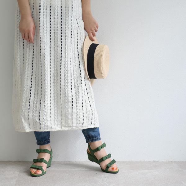 サンダル レディース リボン ウェッジソール 痛くない 柔らかい 歩きやすい かわいい きれいめ 洗える No.544234 クロールバリエ セール ※交換返品不可 | COULEUR VARIE | 04