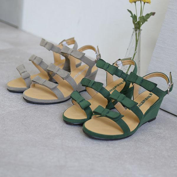 サンダル レディース リボン ウェッジソール 痛くない 柔らかい 歩きやすい かわいい きれいめ 洗える No.544234 クロールバリエ セール ※交換返品不可 | COULEUR VARIE | 09