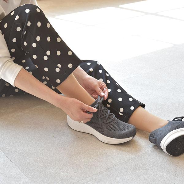 レイン スニーカー ニットスニーカー スリッポン レースアップ レディース 柔らかい 軽い 3E幅 幅広 甲高 外反母趾 撥水 オールウェザー 晴雨兼用 No.554101 | COULEUR VARIE | 03