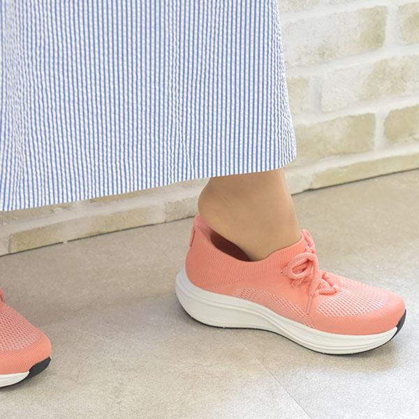 レイン スニーカー ニットスニーカー スリッポン レースアップ レディース 柔らかい 軽い 3E幅 幅広 甲高 外反母趾 撥水 オールウェザー 晴雨兼用 No.554101 | COULEUR VARIE | 04