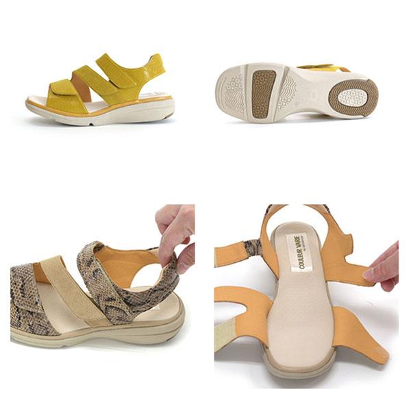 サンダル 軽量 ベルト 3E 歩きやすい 幅広 甲高 外反母趾 洗える ローヒール 痛くない 旅行 疲れない クロールバリエ No.574232 セール ※交換返品不可 | COULEUR VARIE | 10