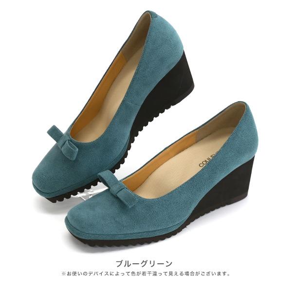 パンプス リボン 走れる 痛くない 3E ゆったり 幅広 甲高 甲深 外反母趾 内反小趾 超軽量 クッション 歩きやすい 疲れにくい 楽 クロールバリエ No.574235 | COULEUR VARIE | 16