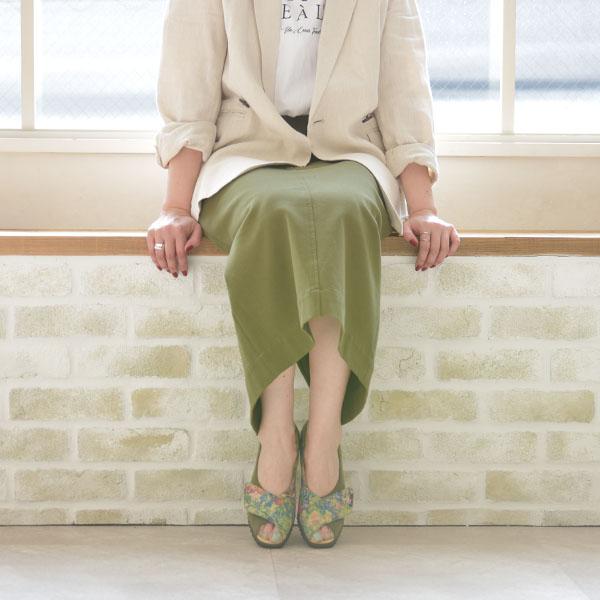 オープントゥパンプス ウェッジヒール クロスデザイン 幅広 甲高 レディース 幅調節 軽量 3E 軽い 外反母趾 クロールバリエ No.574236 セール ※交換返品不可 | COULEUR VARIE | 05