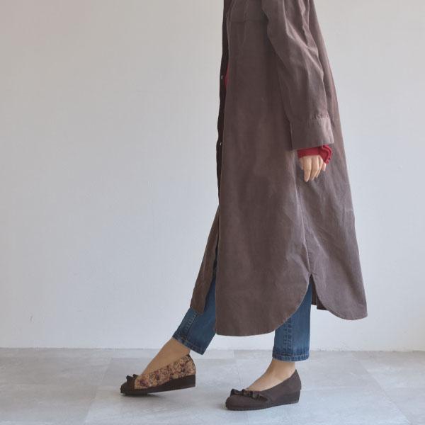 パンプス フリル バイカラー ウェッジヒール 軽い 走れる 痛くない 3E ゆったり 幅広 甲高 甲深 外反母趾 内反小趾 歩きやすい クロールバリエ No.574280 | COULEUR VARIE | 02