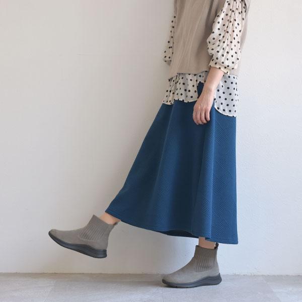 ショートブーツ ニット サイドゴア レディース 軽量 防臭 3E 3e ゆったり 幅広 甲高 外反母趾 楽 疲れない 洗える シンプル 旅行 クロールバリエ No.574283 | COULEUR VARIE | 02