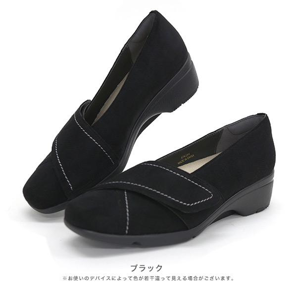 パンプス レディース 甲ベルト 調整 ウェッジヒール 軽量 3E 幅広 甲高 外反母趾 内反小趾 通勤 楽 痛くない 疲れない 履きやすい クロールバリエ No.574284 | COULEUR VARIE | 16