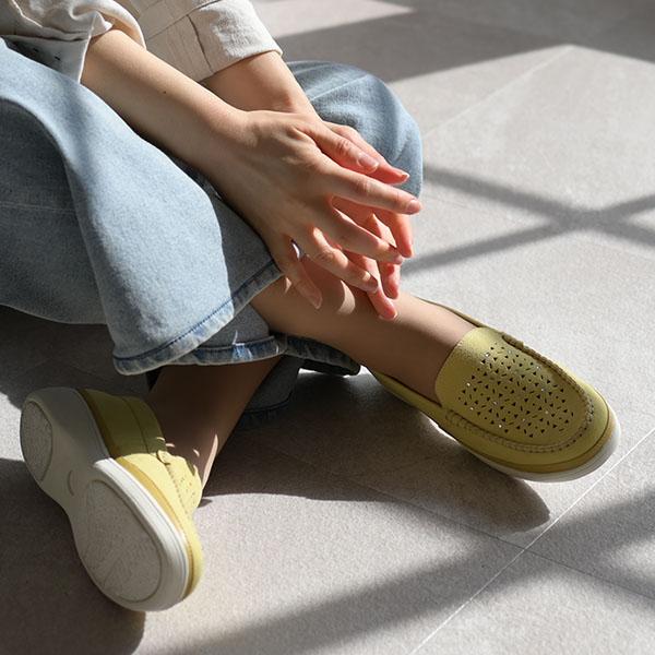 モカシン ストーン カットワーク 3e 3E ゆったり クロールバリエ 幅広 甲高 外反母趾 疲れない 痛くない 楽 レディース シューズ シンプル 柔らかい No.578230 | COULEUR VARIE | 04