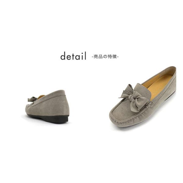 モカシン レディース リボン 幅広 甲高 甲深 外反母趾 内反小趾 3E幅 ローヒール 内ボア ファー あったか ふかふか 楽 着せ替え 2way クロールバリエ No.578280 | COULEUR VARIE | 11