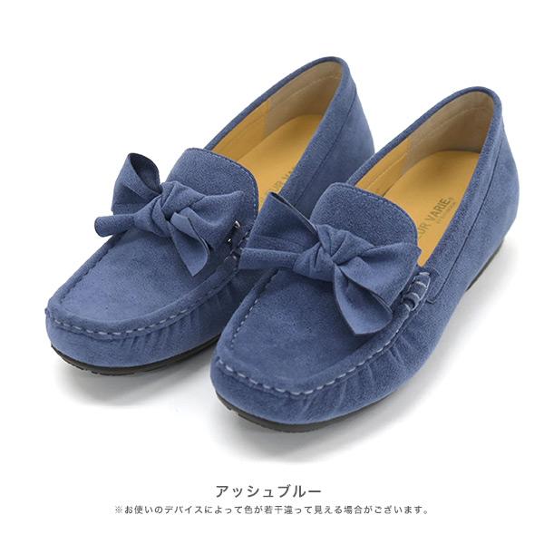 モカシン レディース リボン 幅広 甲高 甲深 外反母趾 内反小趾 3E幅 ローヒール 内ボア ファー あったか ふかふか 楽 着せ替え 2way クロールバリエ No.578280 | COULEUR VARIE | 13