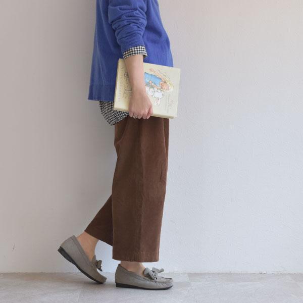 モカシン レディース リボン 幅広 甲高 甲深 外反母趾 内反小趾 3E幅 ローヒール 内ボア ファー あったか ふかふか 楽 着せ替え 2way クロールバリエ No.578280 | COULEUR VARIE | 04