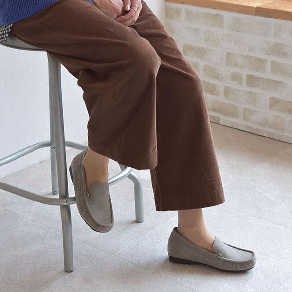 モカシン レディース リボン 幅広 甲高 甲深 外反母趾 内反小趾 3E幅 ローヒール 内ボア ファー あったか ふかふか 楽 着せ替え 2way クロールバリエ No.578280 | COULEUR VARIE | 05