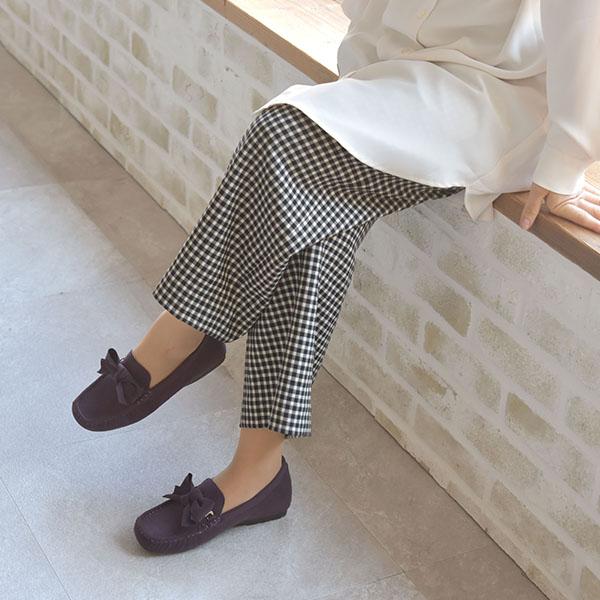 モカシン レディース リボン 幅広 甲高 甲深 外反母趾 内反小趾 3E幅 ローヒール 内ボア ファー あったか ふかふか 楽 着せ替え 2way クロールバリエ No.578280 | COULEUR VARIE | 07