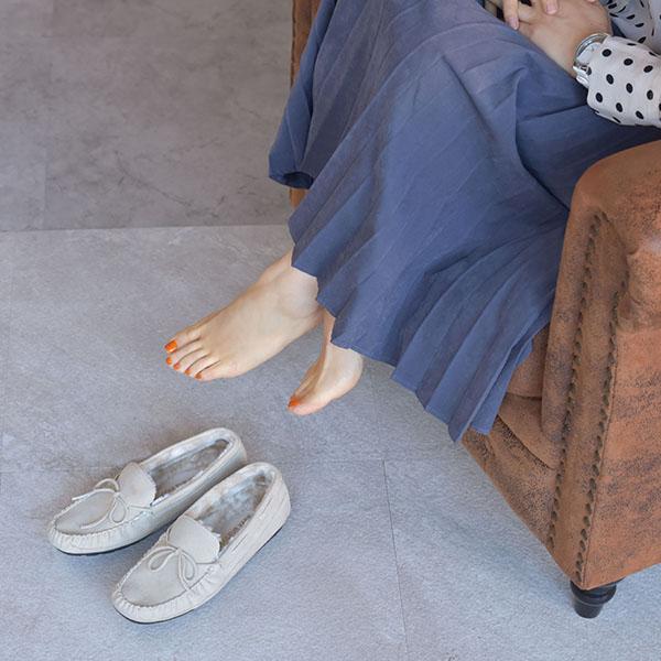 モカシン 内ボア ボア リボン 内ボア カジュアル 軽い 幅広 甲高 外反母趾 3E 3e ゆったり 洗える すっきり レディース 靴 シンプル クロールバリエ No.578281 | COULEUR VARIE | 04