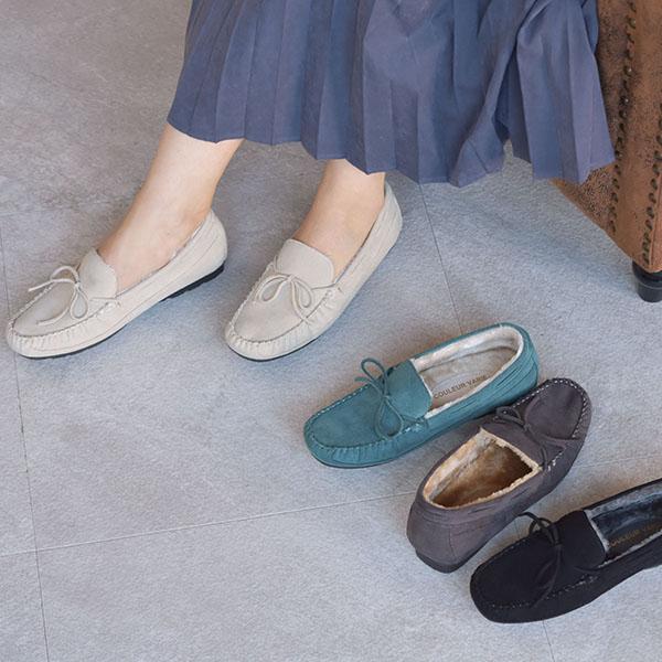 モカシン 内ボア ボア リボン 内ボア カジュアル 軽い 幅広 甲高 外反母趾 3E 3e ゆったり 洗える すっきり レディース 靴 シンプル クロールバリエ No.578281 | COULEUR VARIE | 05