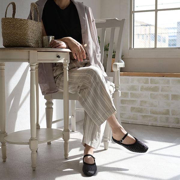 ミュール サンダル メッシュ レディース 柔らか クッション フラット マニッシュ ナチュラル 優しい 女性用 買い物 散歩 国内 旅行 靴 クロールバリエ No.644230 | COULEUR VARIE | 03