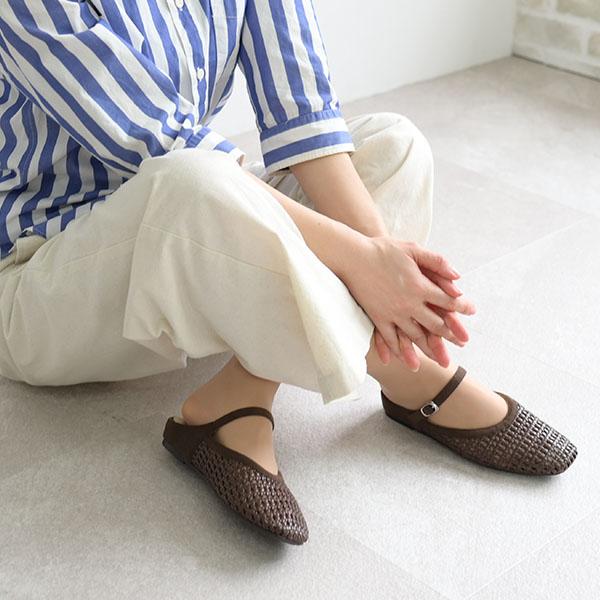ミュール サンダル メッシュ レディース 柔らか クッション フラット マニッシュ ナチュラル 優しい 女性用 買い物 散歩 国内 旅行 靴 クロールバリエ No.644230 | COULEUR VARIE | 06