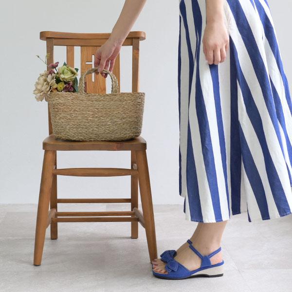 サンダル レディース 痛くない ストラップ ウェッジソール ウェッジヒール リボン 幅広 甲高 甲深 外反母趾 大人かわいい 春 夏 旅 クロールバリエ No.644231 |  | 02