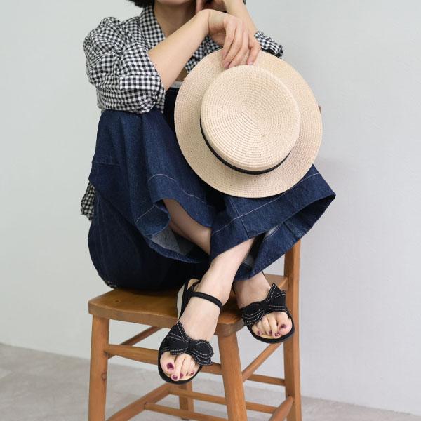 サンダル レディース 痛くない ストラップ ウェッジソール ウェッジヒール リボン 幅広 甲高 甲深 外反母趾 大人かわいい 春 夏 旅 クロールバリエ No.644231 |  | 06