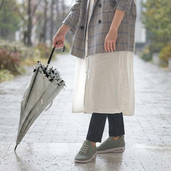 レイン スニーカー ニット スリッポン レースアップ レディース 柔らかい 軽い 3E幅 幅広 甲高 外反母趾 撥水 オールウェザー晴雨兼用 バスルーム No.654130 | COULEUR VARIE | 01