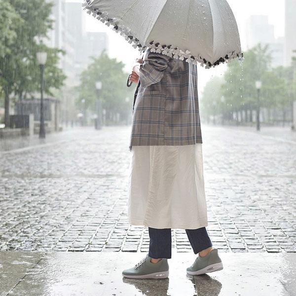 レイン スニーカー ニット スリッポン レースアップ レディース 柔らかい 軽い 3E幅 幅広 甲高 外反母趾 撥水 オールウェザー晴雨兼用 バスルーム No.654130 | COULEUR VARIE | 02