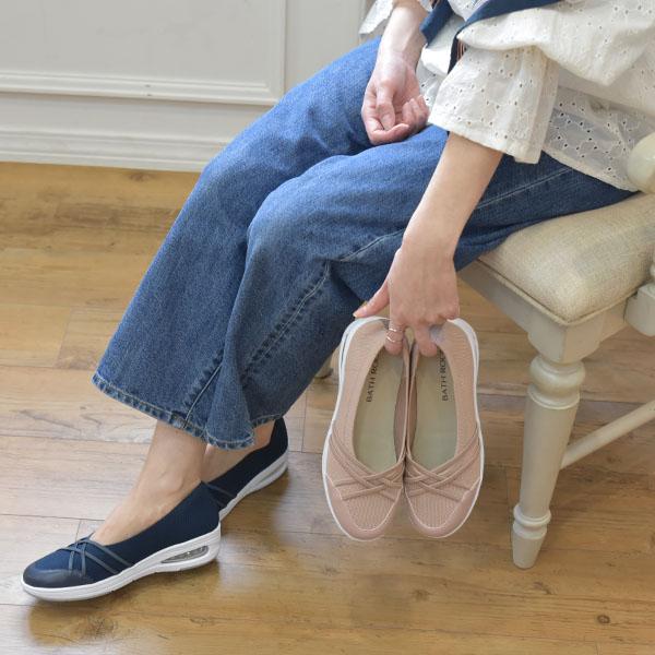 レインパンプス バレエシューズ スニーカー底 撥水 ニット エアーソール オールウェザー ラウンドトゥ 雨靴 ローヒール フラット 軽量 バスルーム No.654131 | COULEUR VARIE | 03