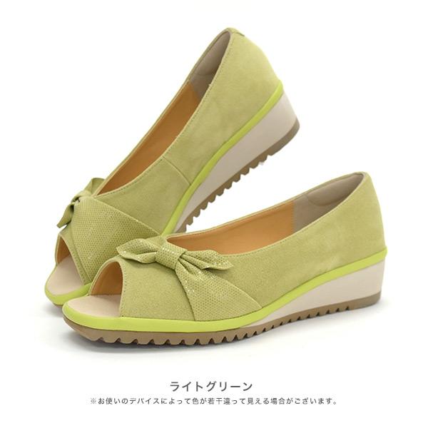 オープントゥ パンプス サンダル リボン 幅広 甲高 外反母趾 内反小趾 レディース 3E 軽い 痛くなりにくい 履きやすい 歩きやすい クロールバリエ No.6774230 | COULEUR VARIE | 13