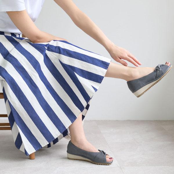 オープントゥ パンプス サンダル リボン 幅広 甲高 外反母趾 内反小趾 レディース 3E 軽い 痛くなりにくい 履きやすい 歩きやすい クロールバリエ No.6774230 | COULEUR VARIE | 05