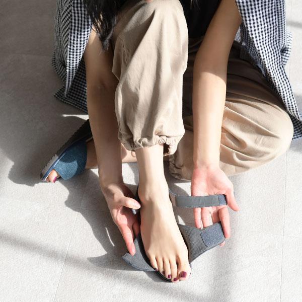 サンダル レディース 軽量 クロスベルト 3E 歩きやすい 幅広 甲高 外反母趾 内反小趾 幅調節 ローヒール 痛くない 疲れない 洗える クロールバリエ No.674231 | COULEUR VARIE | 03