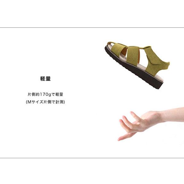 サンダル レディース 軽量 グルカサンダル バックベルト ストラップ 3E 幅広 甲高 外反母趾 内反小趾 幅調節 痛くない 旅行 疲れない クロールバリエ No.674232 | COULEUR VARIE | 09